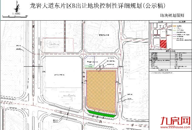 公示| 龙岩大道东片区B出让地块控制性详细规划——九房网 公示| 龙岩大道东片区B出让地块控制性详细规划——九房网